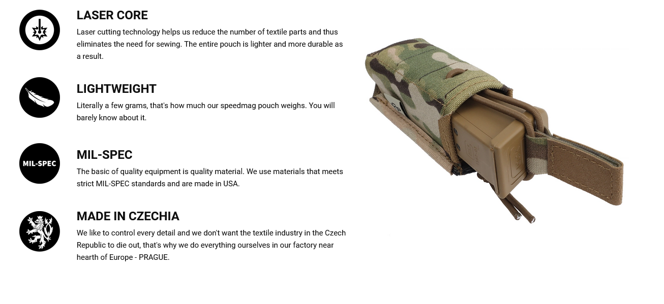 LaserCore Advanced Pistol Mag Pouch Ranger Green