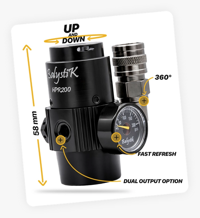 Balystik HPR200 HPA regulator US - Black Ops