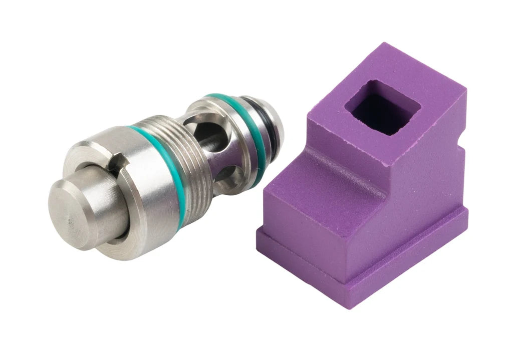 T8 Marui MWS Magazine Stainless Steel Output Valve & 70 Degree Gas Route Seal / Gasket