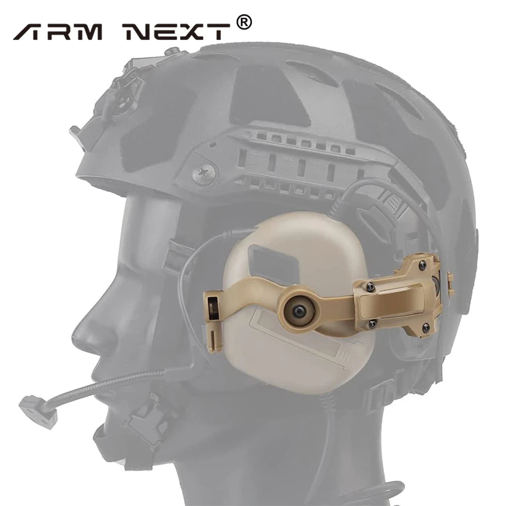 Tactical Headset Bracket Helmet Rail Adapter 360 rotation Fit OPS Core ARC and Team Wendy Black