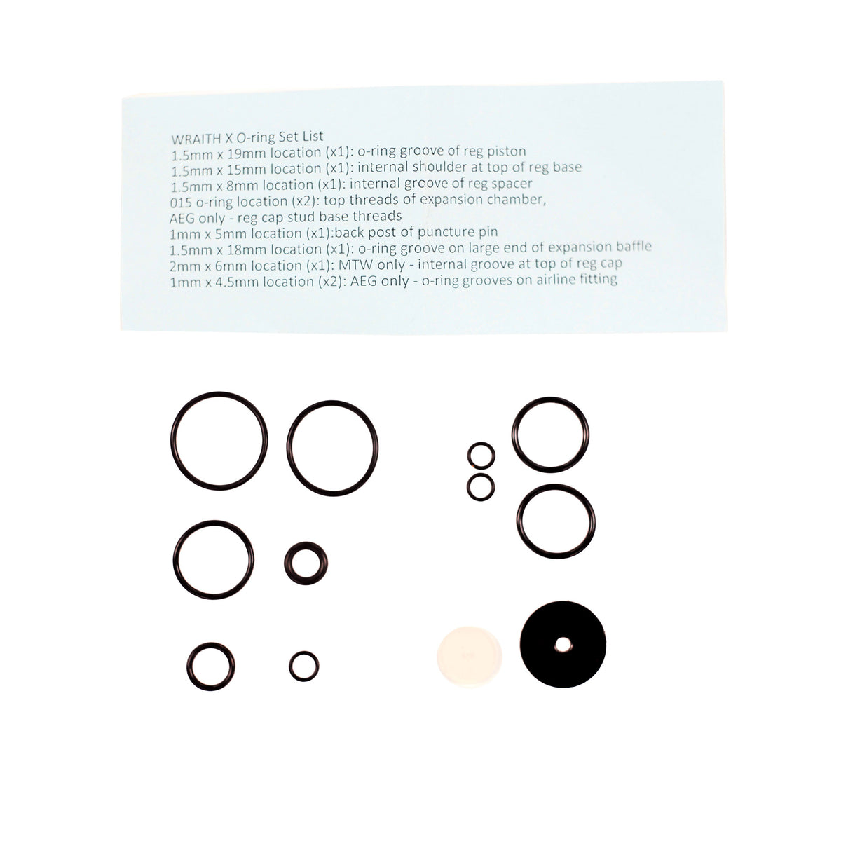Wolverine O Ring Kit for Wraith X