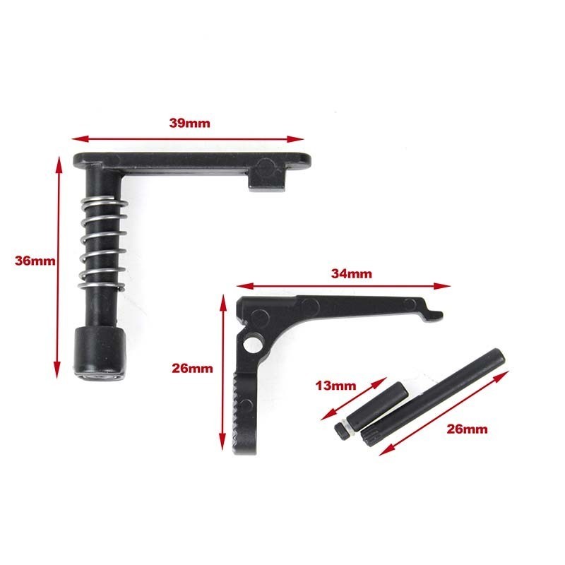 CYMA Metal Mag Release and Bolt Catch for AR Series - Color: Black