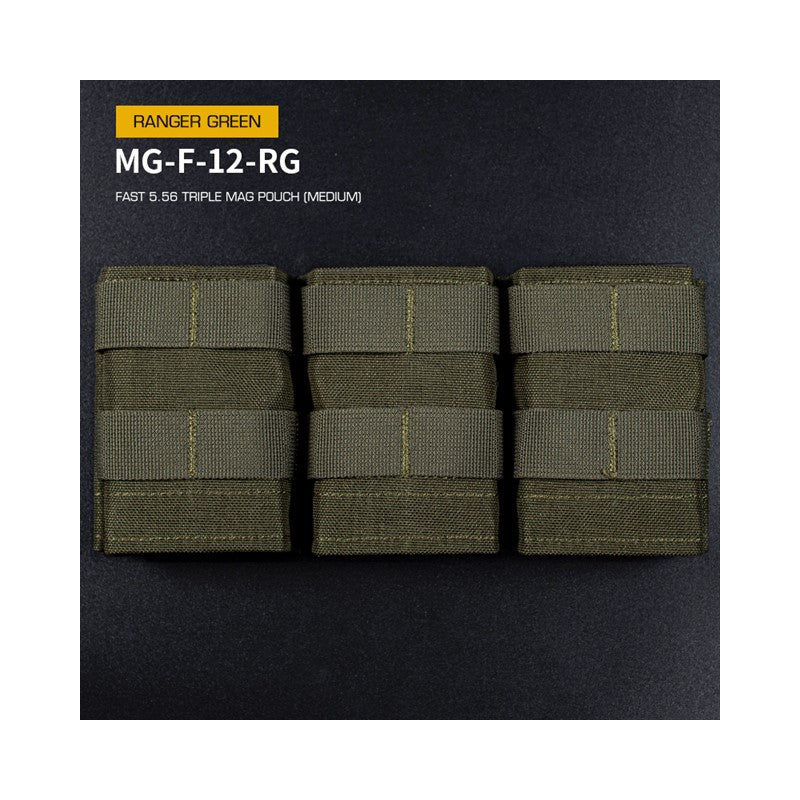 FAST Type Triple 5.56 Magazine Pouch (Medium) - Ranger Green