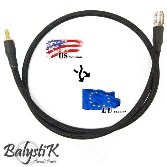 Balystik adpater US-EU 8 MM Black braided line for HPA