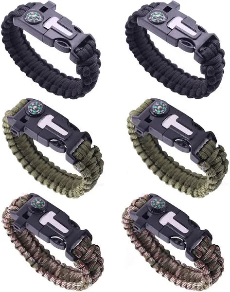 Pulseira de Sobrevivencia  6 em 1