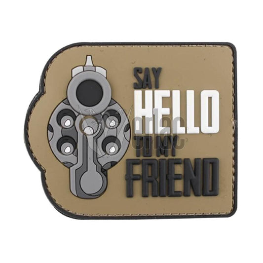 Patch PVC 3D Revolver Say Hello to my friend BK
