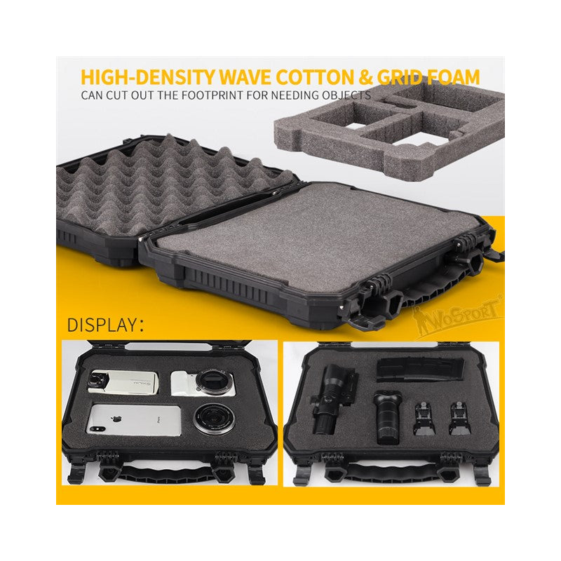 WST Tactical Waterproof Pistol case - Cubed foam, 32cm