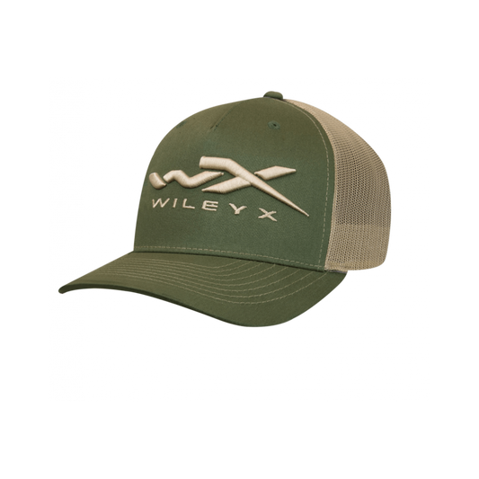 WX Snapback Cap One Size Green and Tan