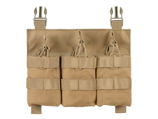 Buckle Up Triple SR25/AR-10/M14/SCAR-H Pouch Panel - Coyote