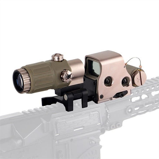HHS Red/Green Holographic Hybrid Sight EXPS with G33 Magnifier - TAN