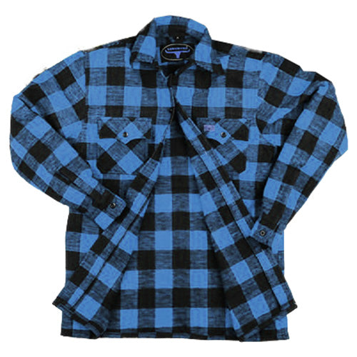 Flannel Shirt 2 CLR  Blue XL