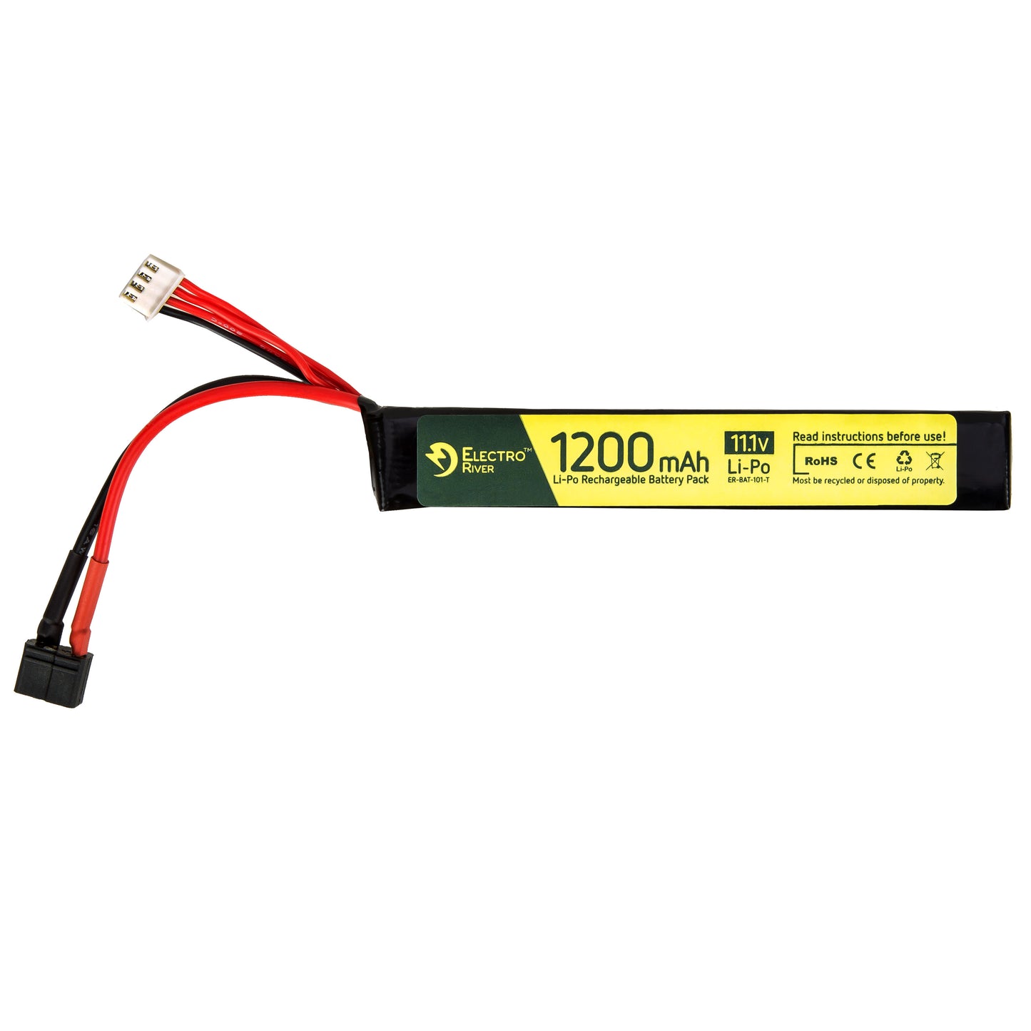ELECTRO RIVER LiPo 11.1V 1200mAh 15/30C T-connect (DEANS)