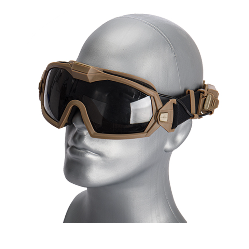 Tactical anti-fog goggles TAN-clear,smoke