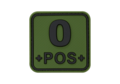 JTG Bloodtype Square Rubber Patch 0 Pos Forest