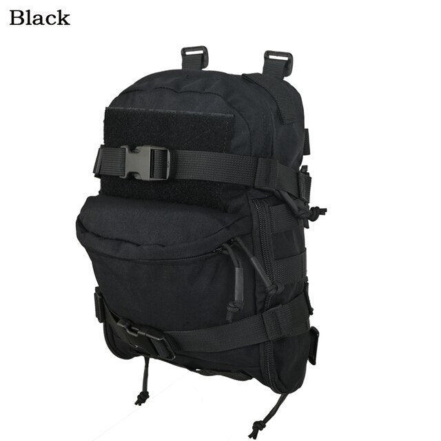 Mini Hydration Backpack MOLLE YKK Zipper 500D Nylon Black