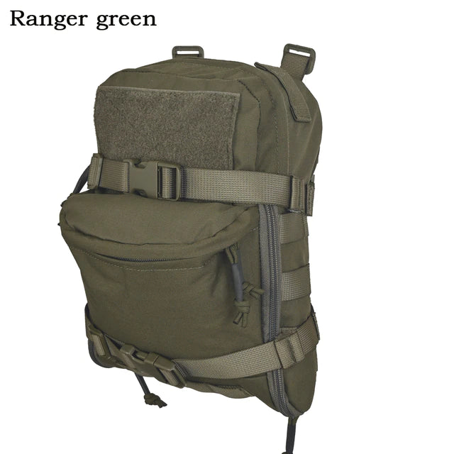 Mini Hydration Backpack MOLLE YKK Zipper 500D Nylon Ranger Green