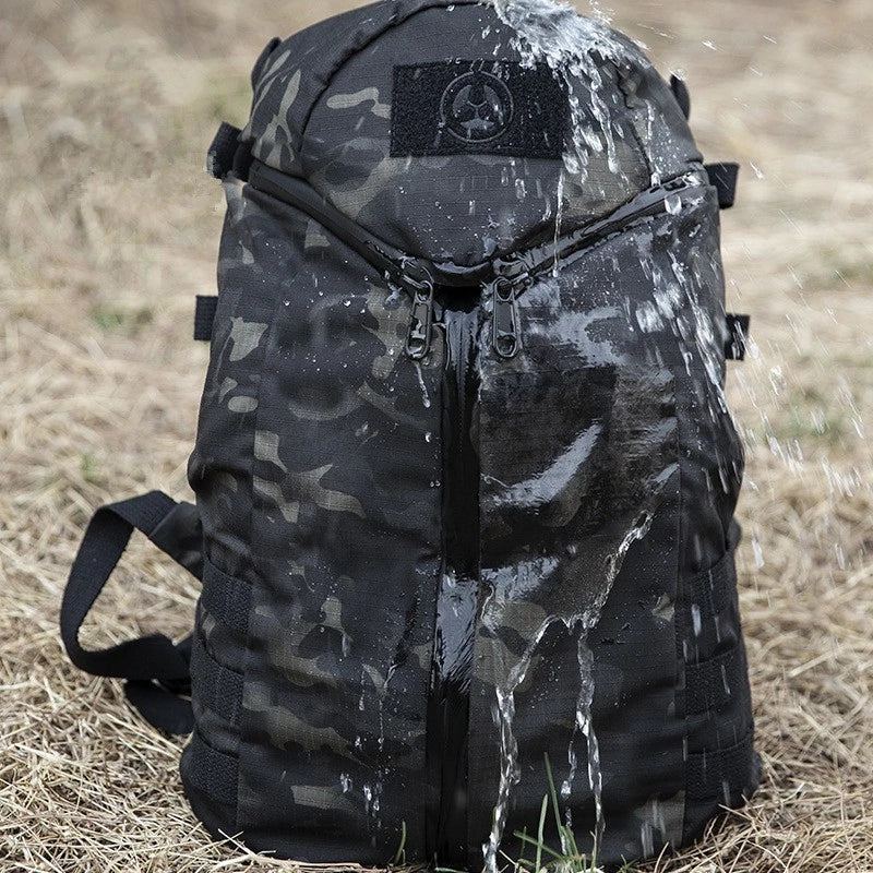 Tactical Combat Backpack Large Capacity Waterproof Army Multicam Black