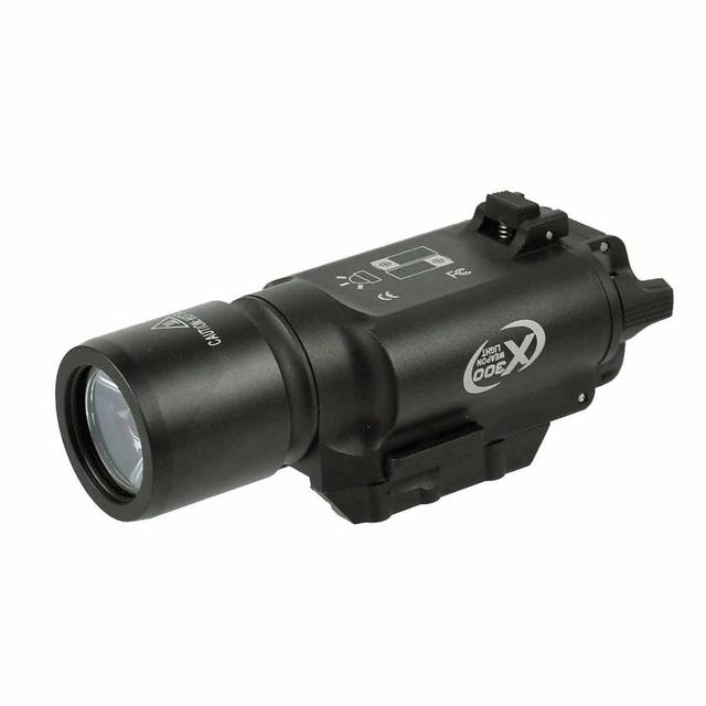 Flashlight X300 type Tactical Green Light Black Milsim Series