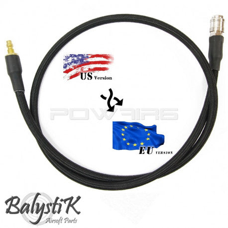 Balystik adpater US-EU 8 MM Black braided line for HPA