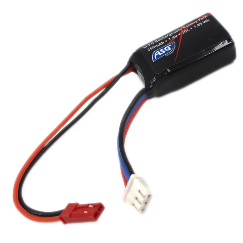 Lipo ASG 7.4V 250 Mah 20C 1 Stick BK