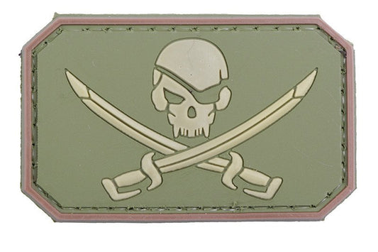 PVC Patch Pirate Skull OD