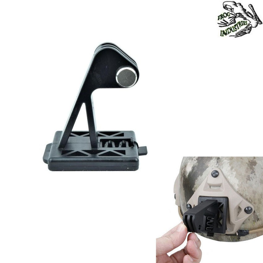 FROG INDUSTRIES® BLACK HELMET MOUNT FOR GOPRO