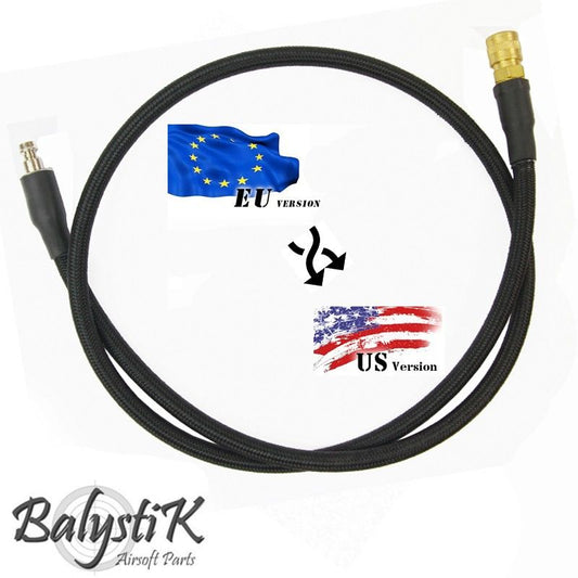 Balystik adpater EU-US 8 MM Black braided line for HPA