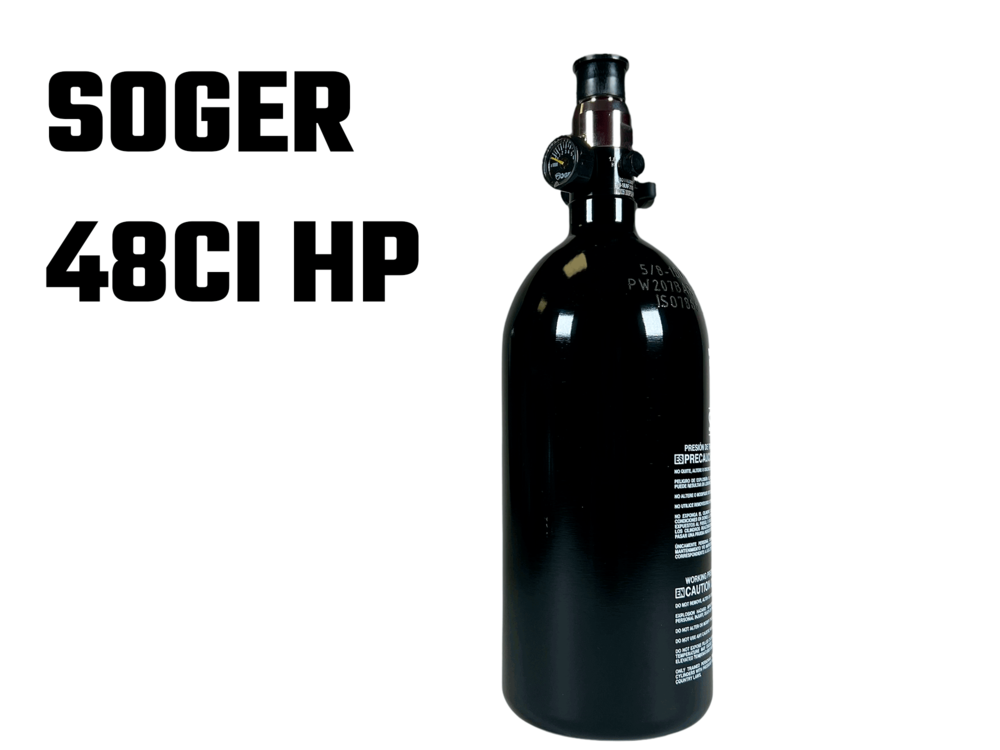 SOGER HPA TANK 3000PSI 0.8L (48CI) + HP REG (PI CERTIFIED - CE)