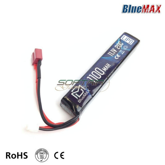 Bluemax Lipo Battery Deans Connector 11.1v X 1100mah 20c Stick Type