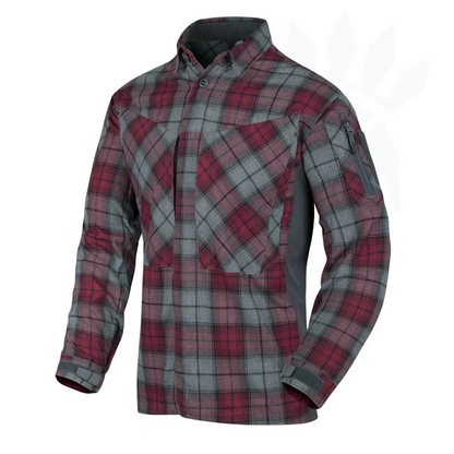 Helikon - Tex MBDU Flannel Shirt Ruby Plaid - ContractorHouse
