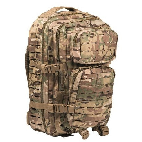 MilTec Large ( 36Lt ) Assault Pack Laser Cut Multitarn - ContractorHouse