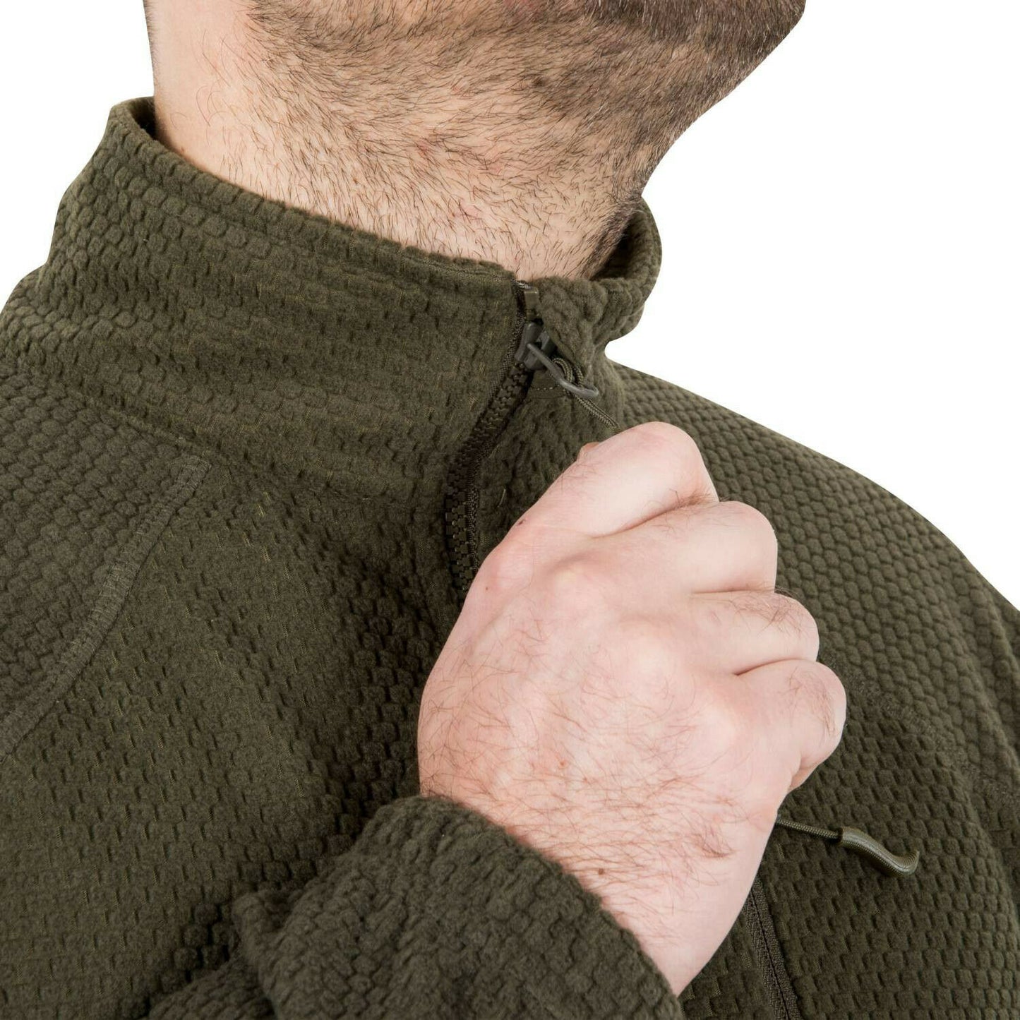 ALPHA TACTICAL Jacket - Grid Fleece - Black XS