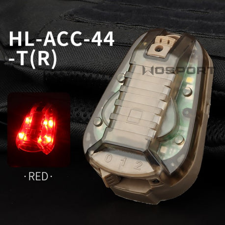 WST helmet signal light - TAN (red light)